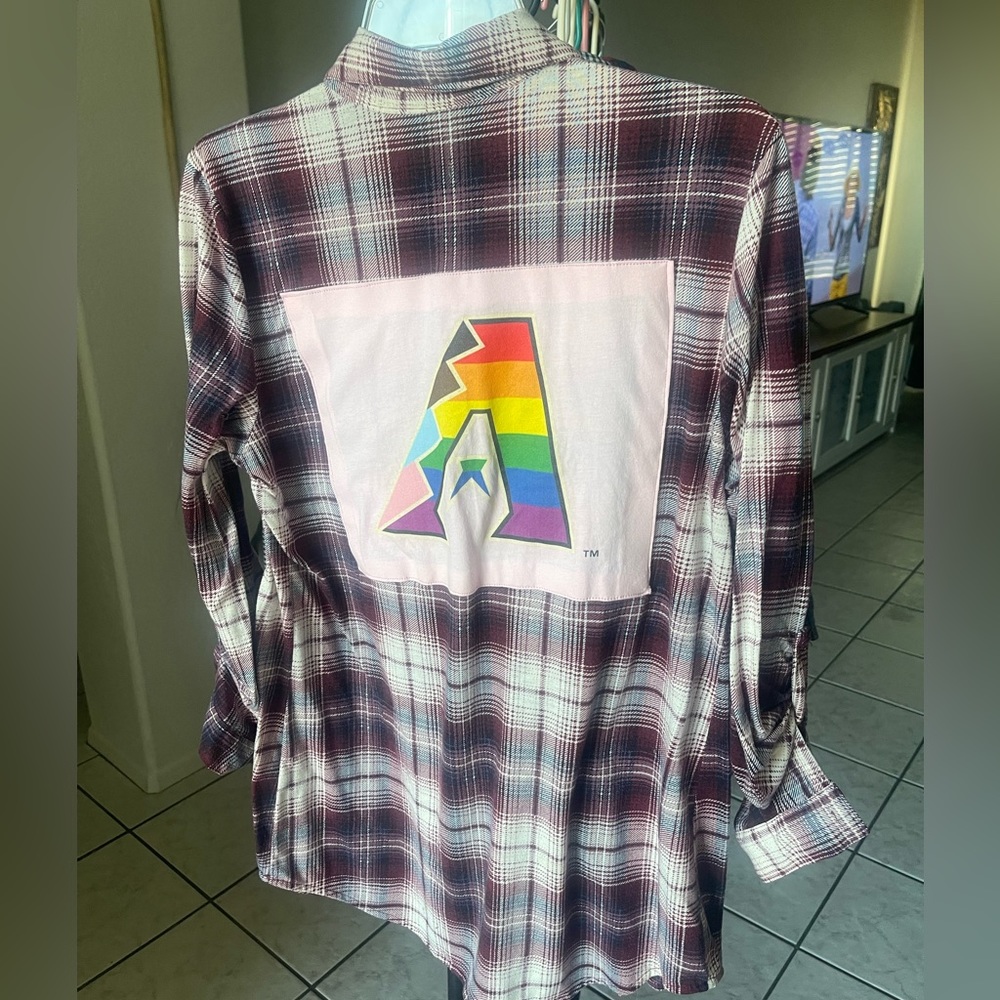 MLB Arizona Diamondbacks oversize flannel. Dbacks flannel.